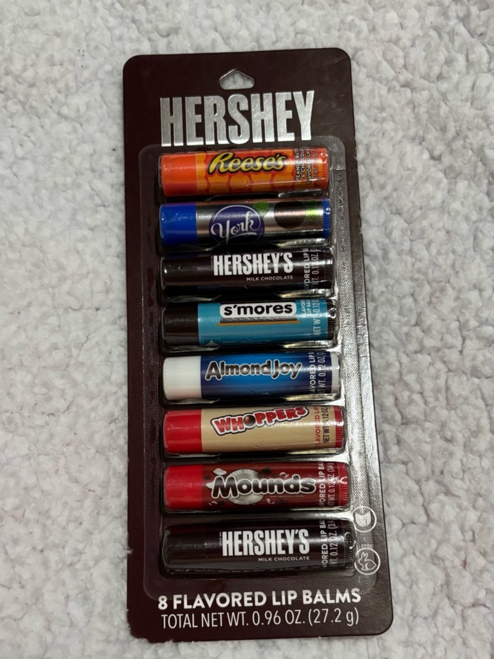 NWT Hershey 8-Flavored Lip Balm Set